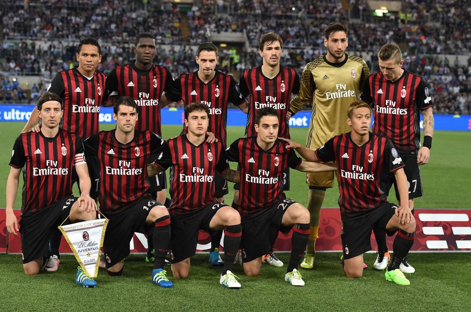 Gli undici titolari del Milan. Getty